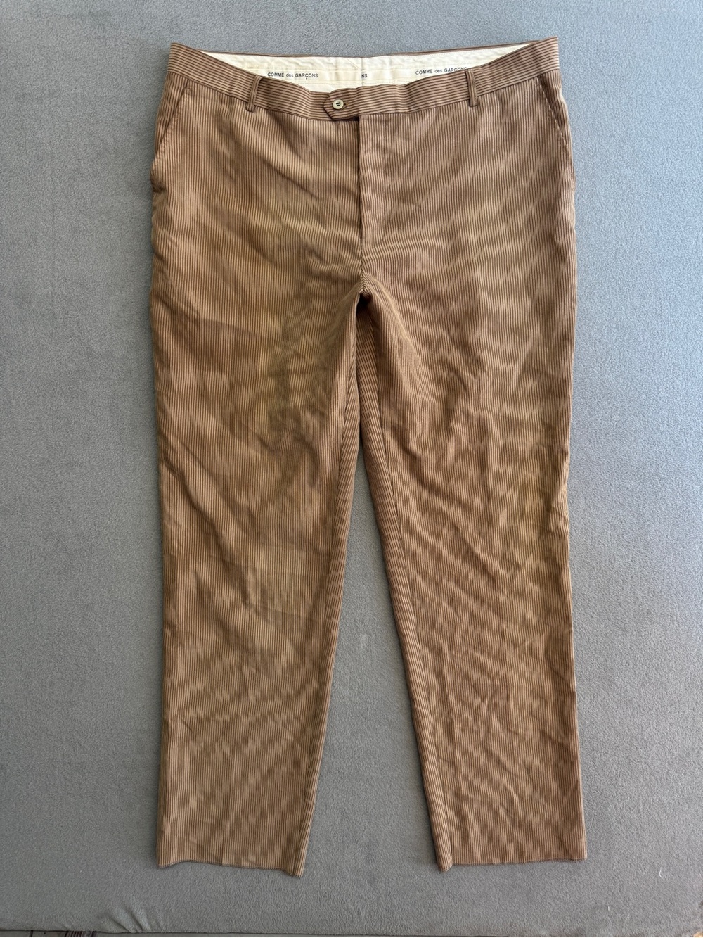 Comme Des Garcons Dress Pants 40 Men's Wool Cotton Corduroy Brown Wheat France